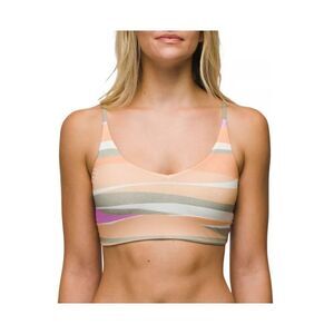 PrAna Willow Falls Reversible Swim Top Orange Pink Green NWT Size XS
